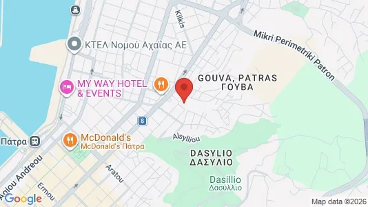Apartments for rent i Patras - kort over placeringen