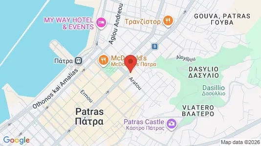Apartments for rent i Patras - kort over placeringen