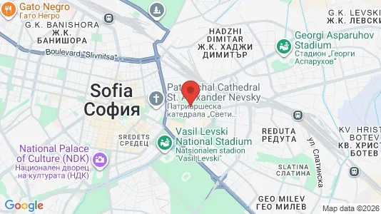 Apartments for rent i Sofia Oborishte - kort over placeringen