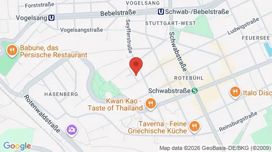 Apartments for rent i Stuttgart-West - kort over placeringen