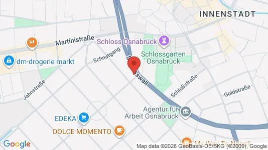 Apartments for rent i Osnabrück - kort over placeringen