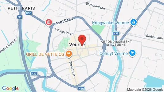 Apartments for rent i Veurne - kort over placeringen