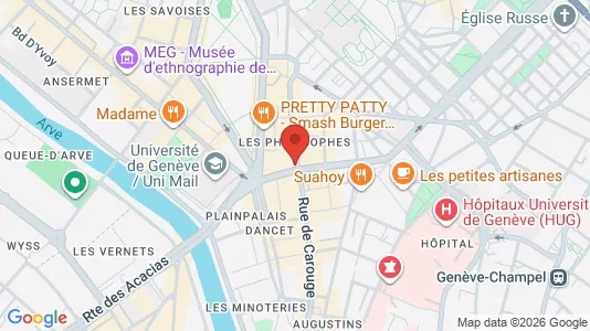 Apartments for rent i Geneva Plainpalais - kort over placeringen