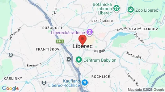 Apartments for rent i Liberec - kort over placeringen