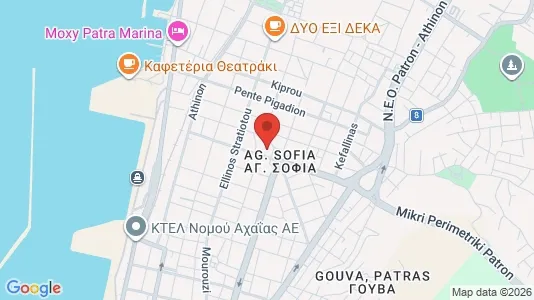 Apartments for rent i Patras - kort over placeringen