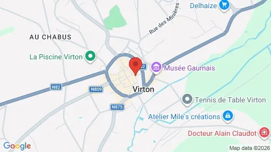 Apartments for rent i Virton - kort over placeringen