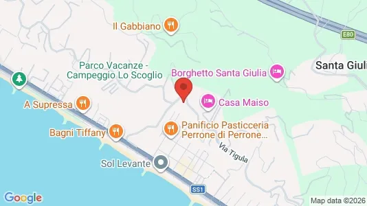 Apartments for rent i Lavagna - kort over placeringen