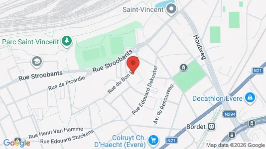 Apartments for rent i Brussels Evere - kort over placeringen