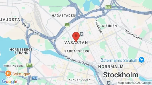 Rooms for rent i Vasastan - kort over placeringen