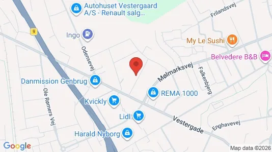 Apartments for rent i Svendborg - kort over placeringen