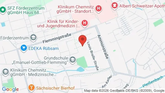 Apartments for rent i Chemnitz - kort over placeringen