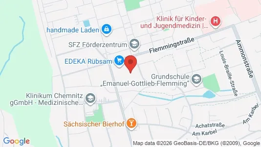 Apartments for rent i Chemnitz - kort over placeringen