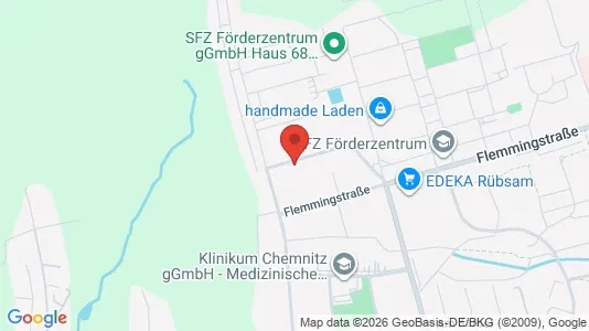 Apartments for rent i Chemnitz - kort over placeringen