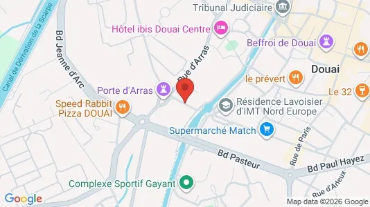 Apartments for rent i Douai - kort over placeringen