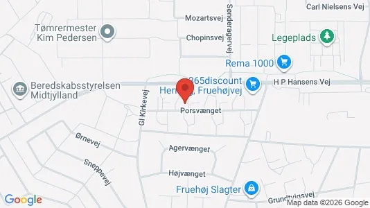 Apartments for rent i Herning - kort over placeringen