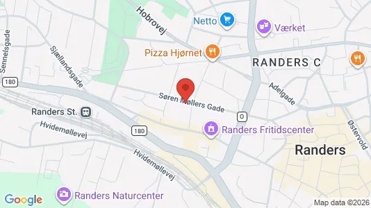 Apartments for rent i Randers C - kort over placeringen