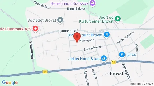Apartments for rent i Brovst - kort over placeringen