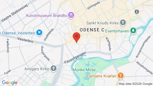 Apartments for rent i Odense C - kort over placeringen