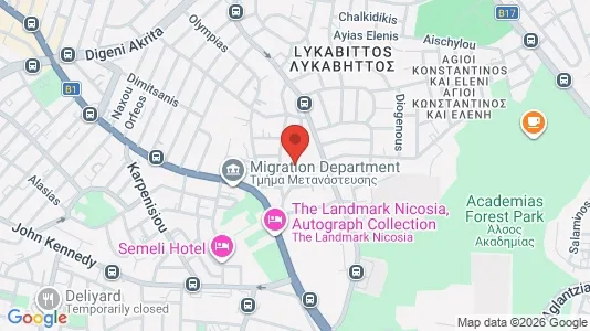 Apartments for rent i Nicosia Lefkosia - kort over placeringen