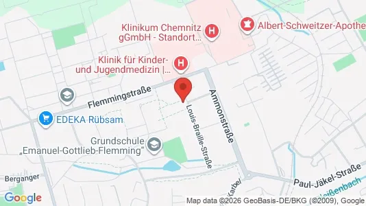 Apartments for rent i Chemnitz - kort over placeringen