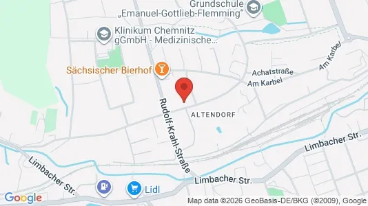 Apartments for rent i Chemnitz - kort over placeringen