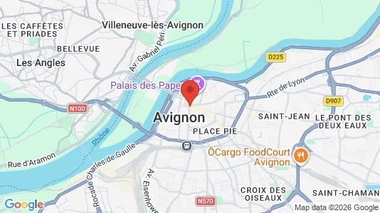 Apartments for rent i Avignon - kort over placeringen