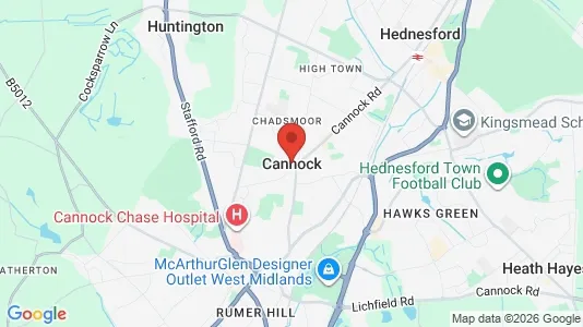 Apartments for rent i Cannock - Staffordshire - kort over placeringen