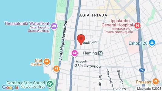 Apartments for rent i Thessaloniki - kort over placeringen