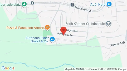Apartments for rent i Gera - kort over placeringen