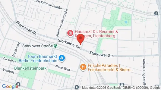 Apartments for rent i Berlin Lichtenberg - kort over placeringen
