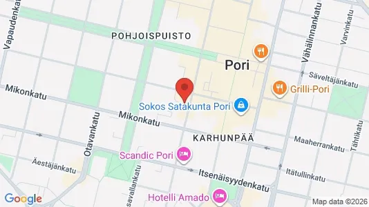 Apartments for rent i Pori - kort over placeringen