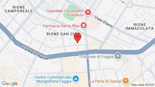 Apartments for rent i Foggia - kort over placeringen