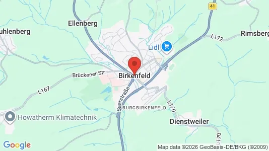 Apartments for rent i Birkenfeld - kort over placeringen