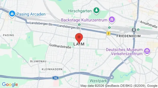 Apartments for rent i Munich Laim - kort over placeringen