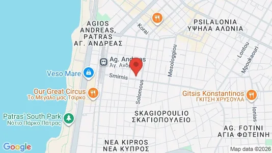Apartments for rent i Patras - kort over placeringen