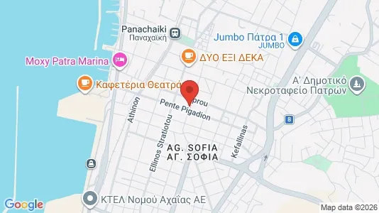 Apartments for rent i Patras - kort over placeringen