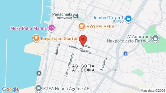 Apartments for rent i Patras - kort over placeringen