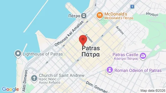 Apartments for rent i Patras - kort over placeringen