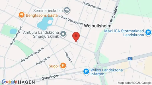 Apartments for rent i Landskrona - kort over placeringen