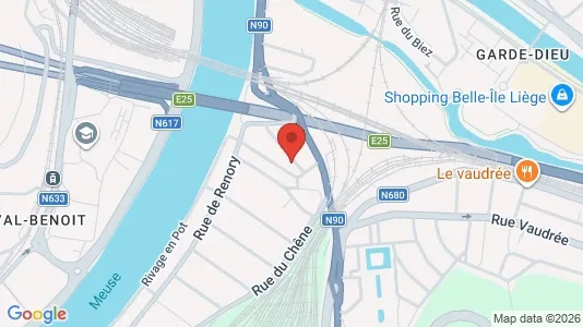 Rooms for rent i Luik - kort over placeringen