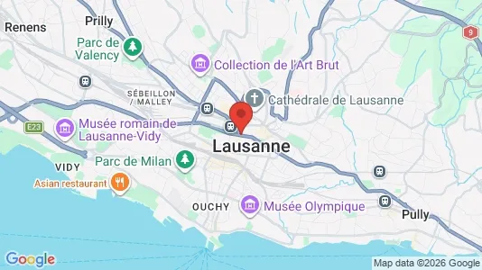 Apartments for rent i Lausanne - kort over placeringen