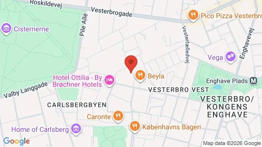 Apartments for rent i Vesterbro - kort over placeringen