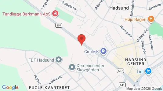 Apartments for rent i Hadsund - kort over placeringen