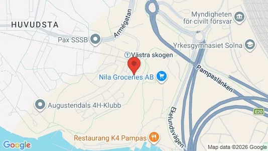 Apartments for rent i Solna - kort over placeringen