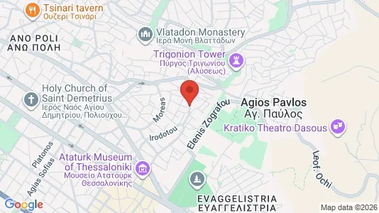 Apartments for rent i Thessaloniki - kort over placeringen