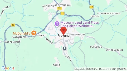 Apartments for rent i Freyung-Grafenau - kort over placeringen