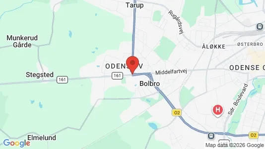 Rooms for rent i Odense SØ - kort over placeringen