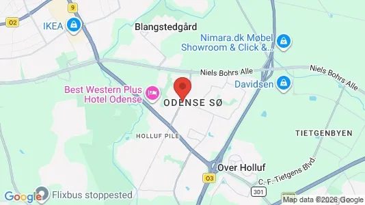 Rooms for rent i Odense SØ - kort over placeringen