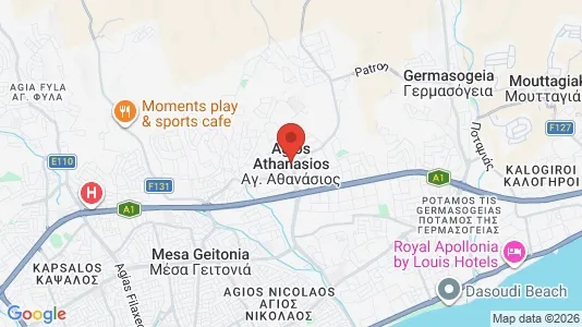 Houses for rent i Agios Athanasios - kort over placeringen