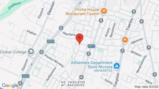 Apartments for rent i Nicosia Strovolos - kort over placeringen